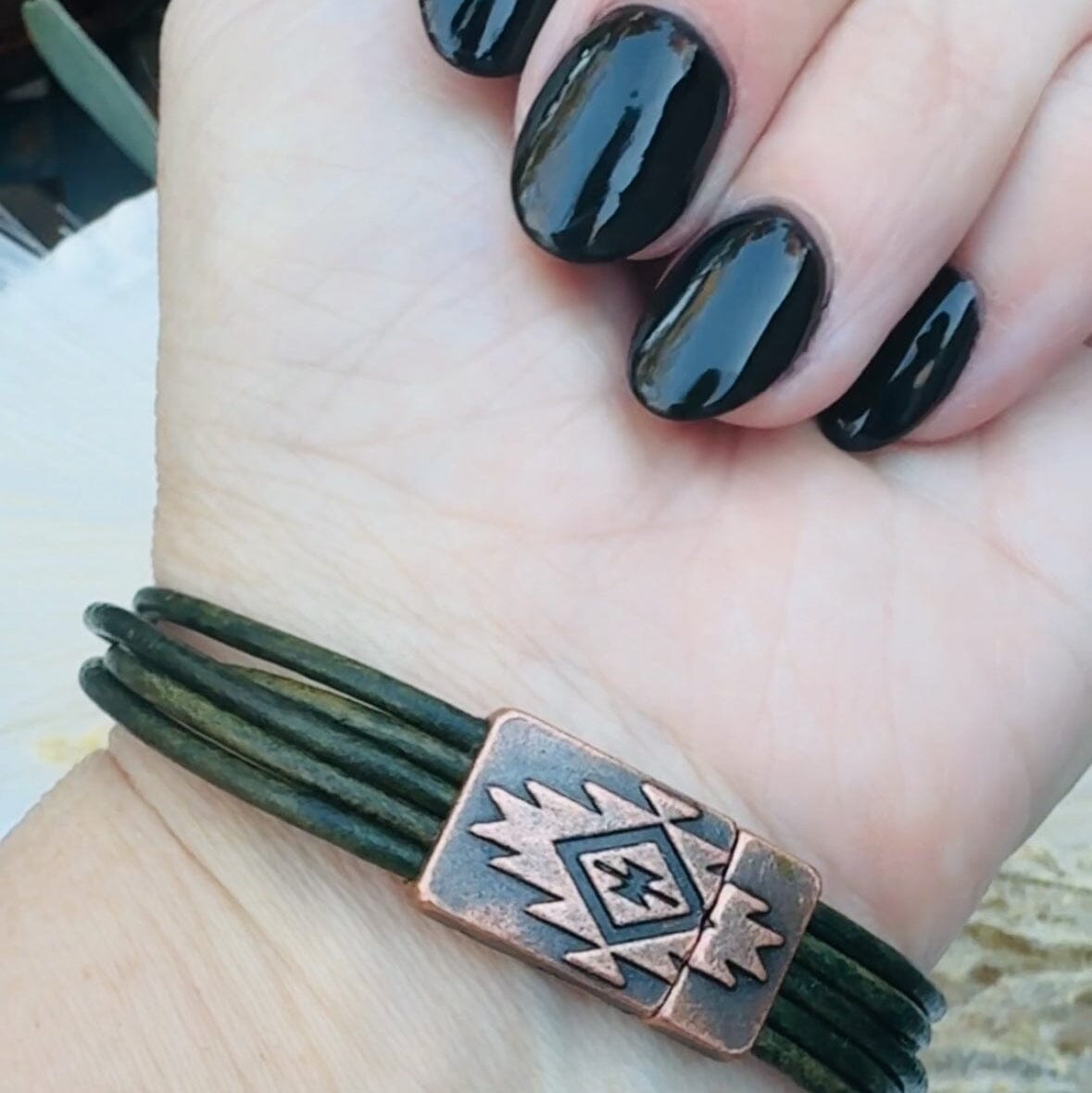 Magnetic Wrap | 5-Strand Bracelet | 6 Color Options | Genuine Leather | Women Create Hope Cuffs