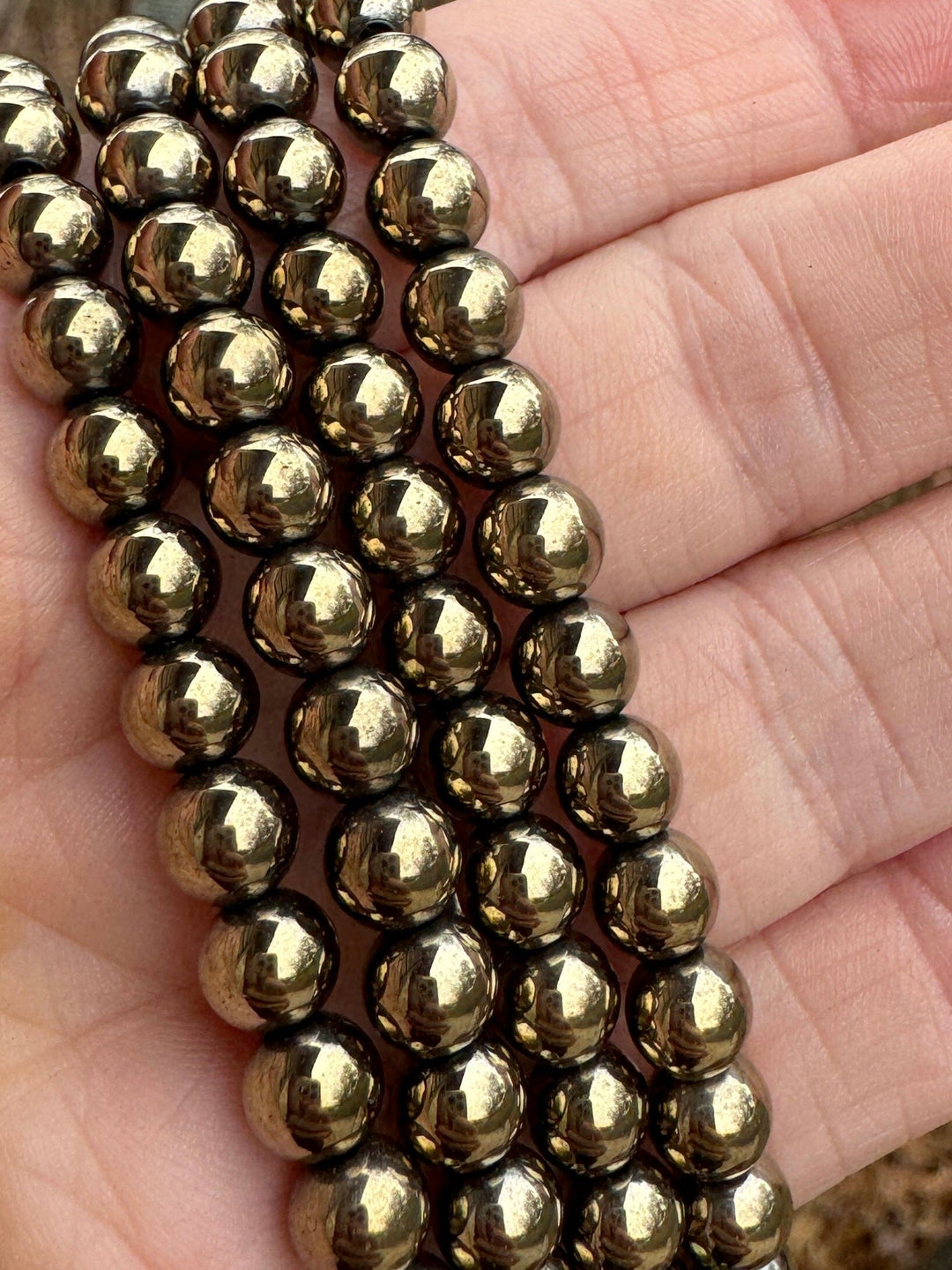 NEW! Bronze Hematite Bead Bracelet | 6mm | Gemstone | Womens Bracelets Create Hope Cuffs