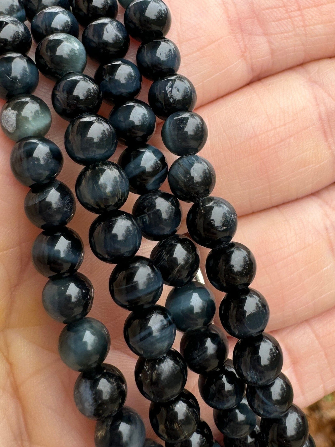 NEW! Dark Blue Night Bead Bracelet | 6mm | Gemstone | Womens Bracelets Create Hope Cuffs