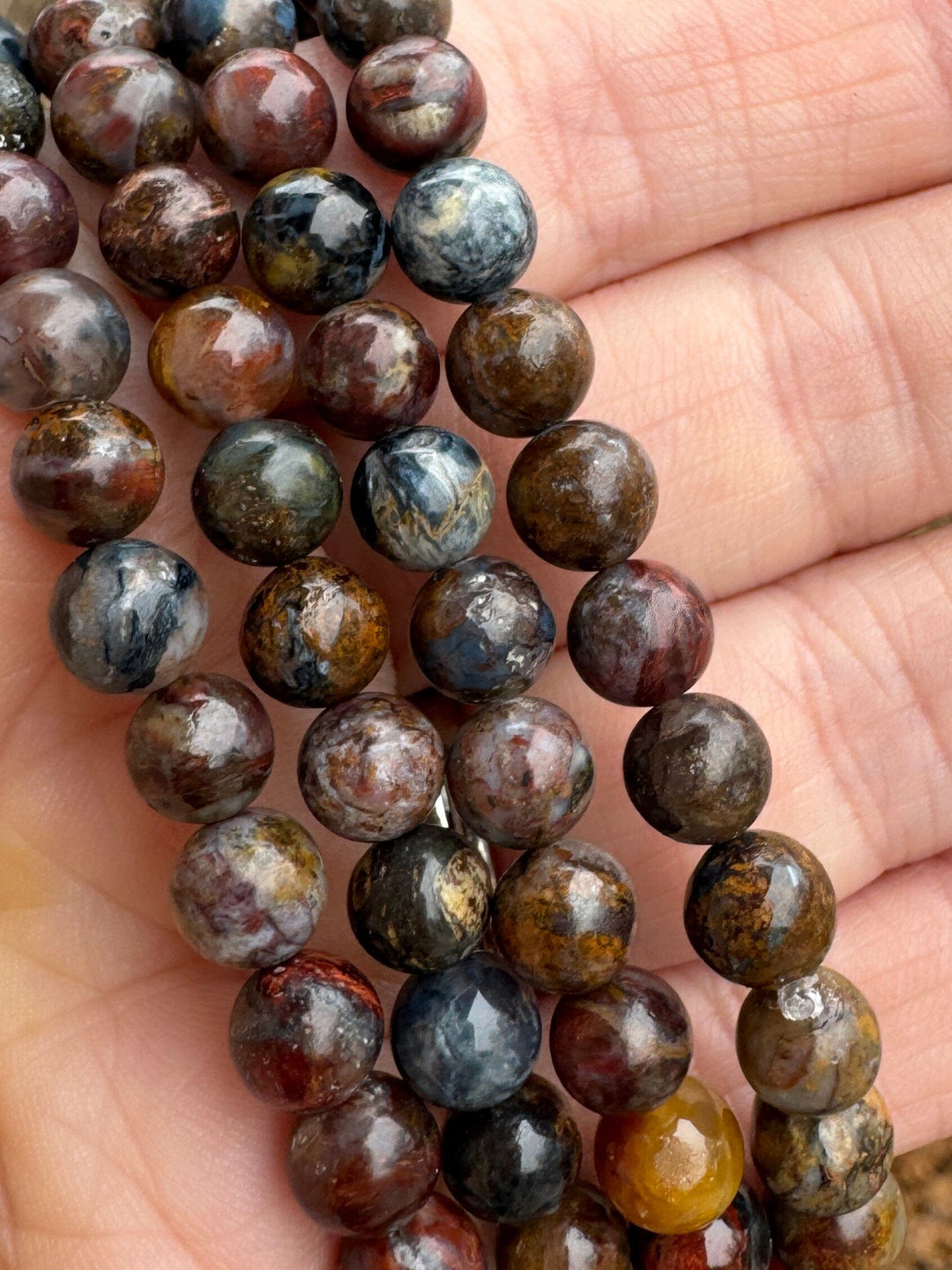 NEW! Piertsertite Hematite Bead Bracelet | 6mm | Gemstone | Womens Bracelets Create Hope Cuffs