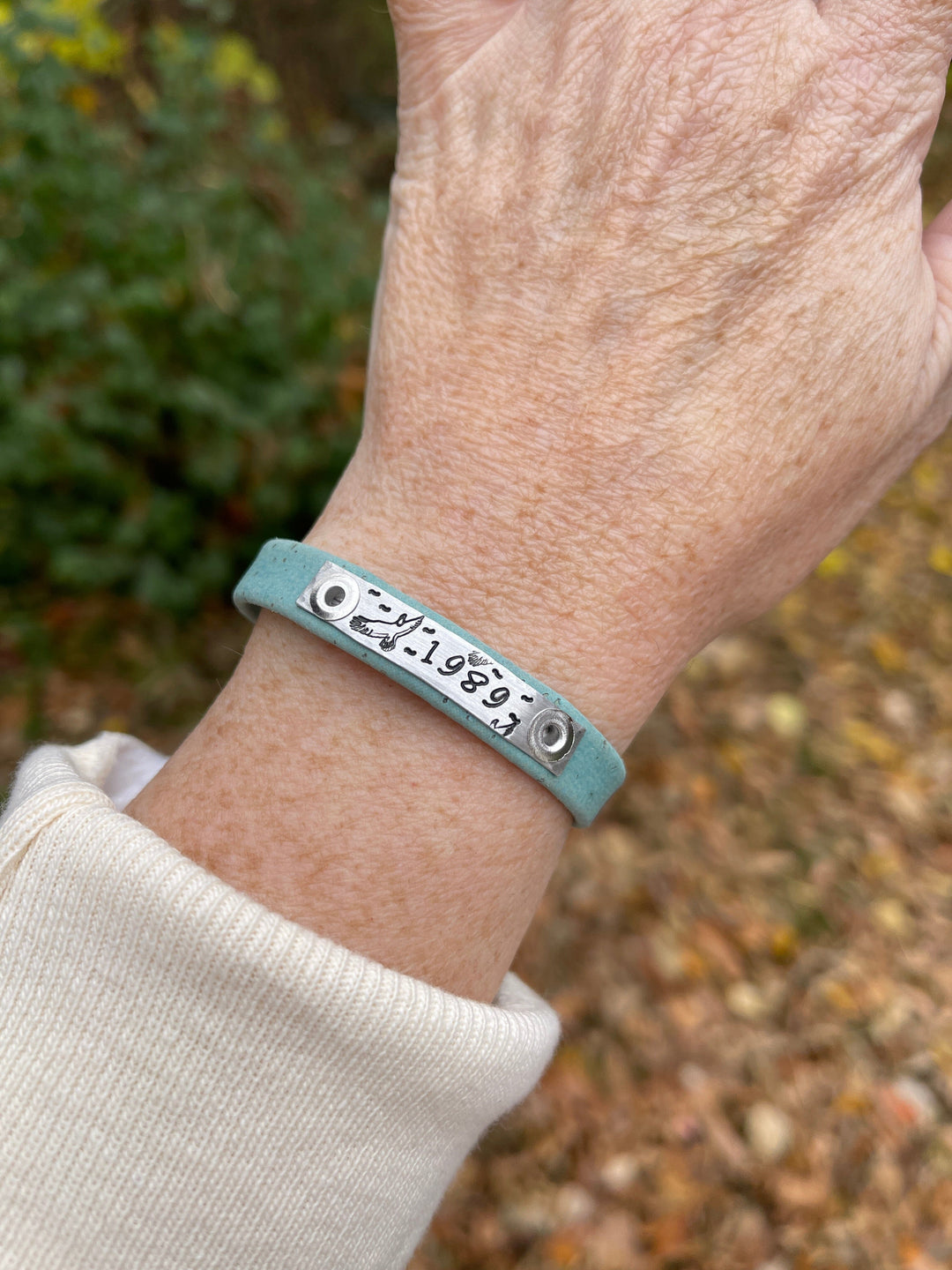 STACK SET | 1989 Sky Blue Cork | Skinny Set Bracelets | Womens Skinny Bracelets Create Hope Cuffs