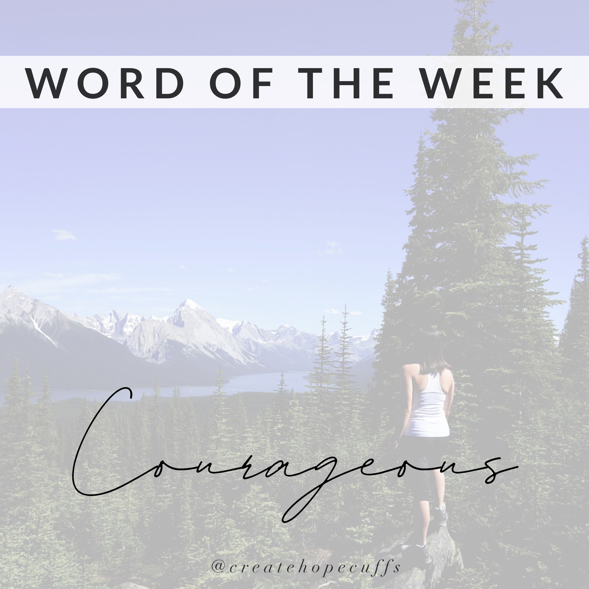 Adjustable 'COURAGEOUS' Metallic Pewter Leather & Double Wrap Bracelet Leather Wrap Create Hope Cuffs