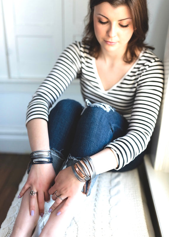 Build-A-WRAP Bracelet | Personalized | Double Wrap Leather | Womens | Adjustable Leather Wrap Create Hope Cuffs