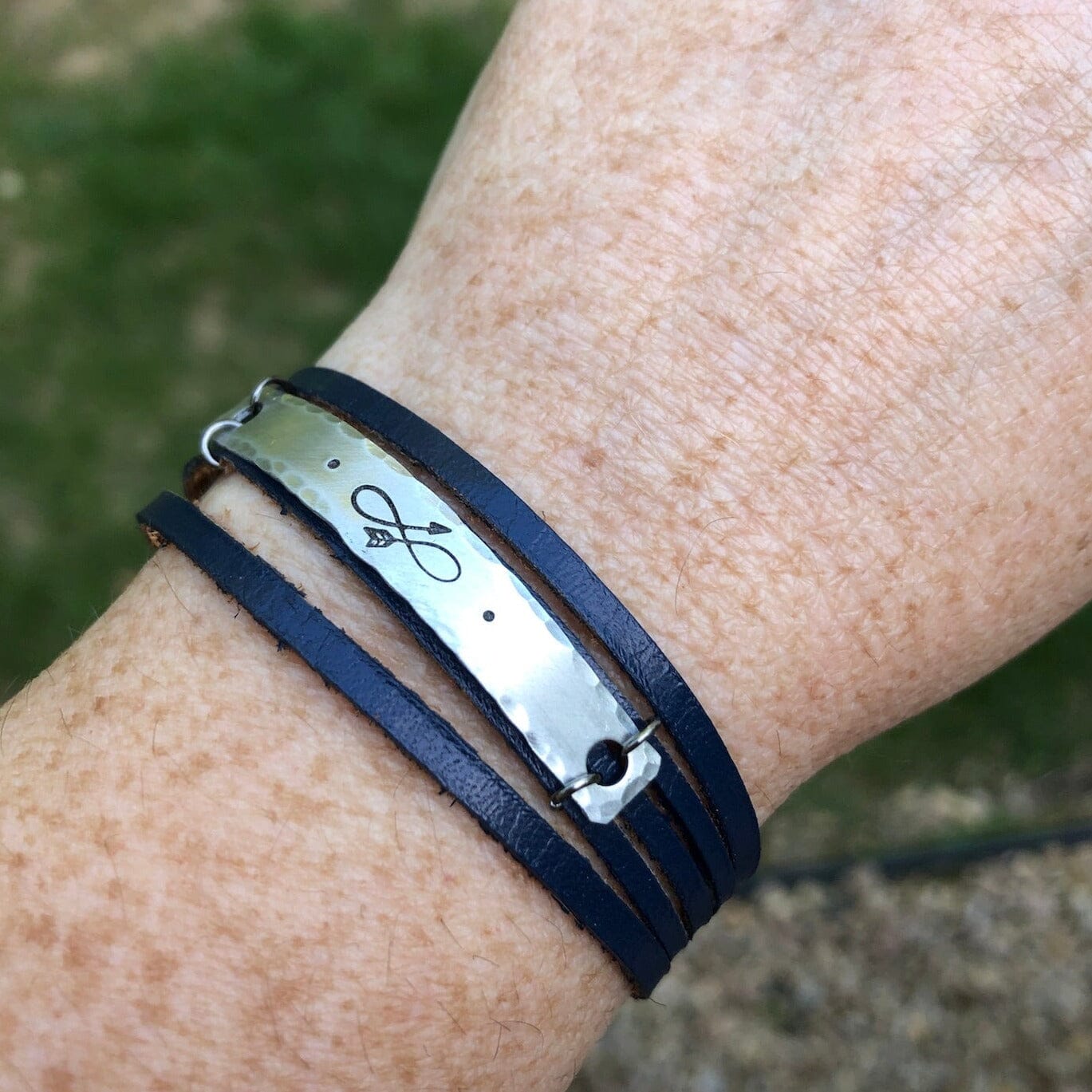 Deep Red | GRACE | Mini Leather Wrap Bracelet | Women | Adjustable Leather Wrap Create Hope Cuffs