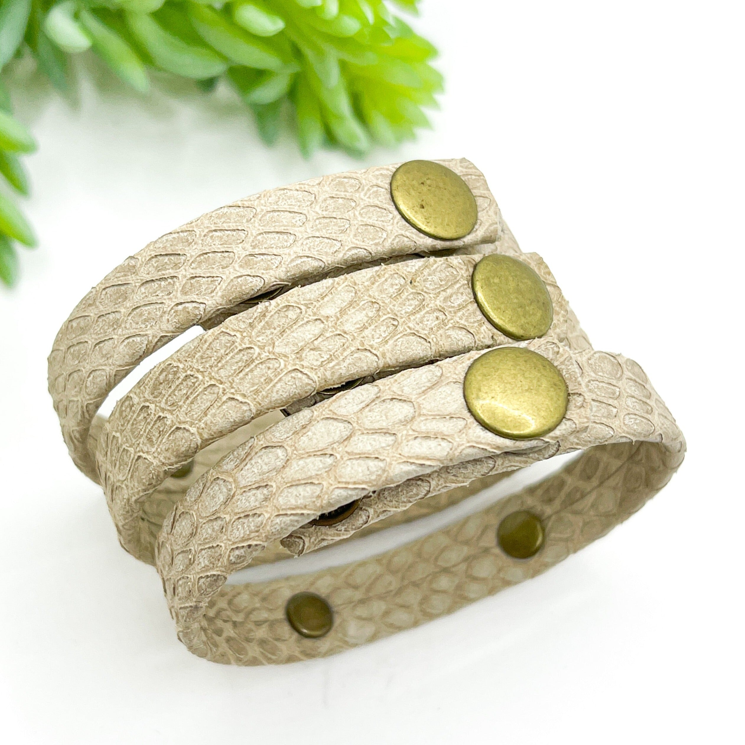 Nordic Beige | 5 Phrases | Leather Skinny Bracelet | Adjustable Skinny Bracelets Create Hope Cuffs