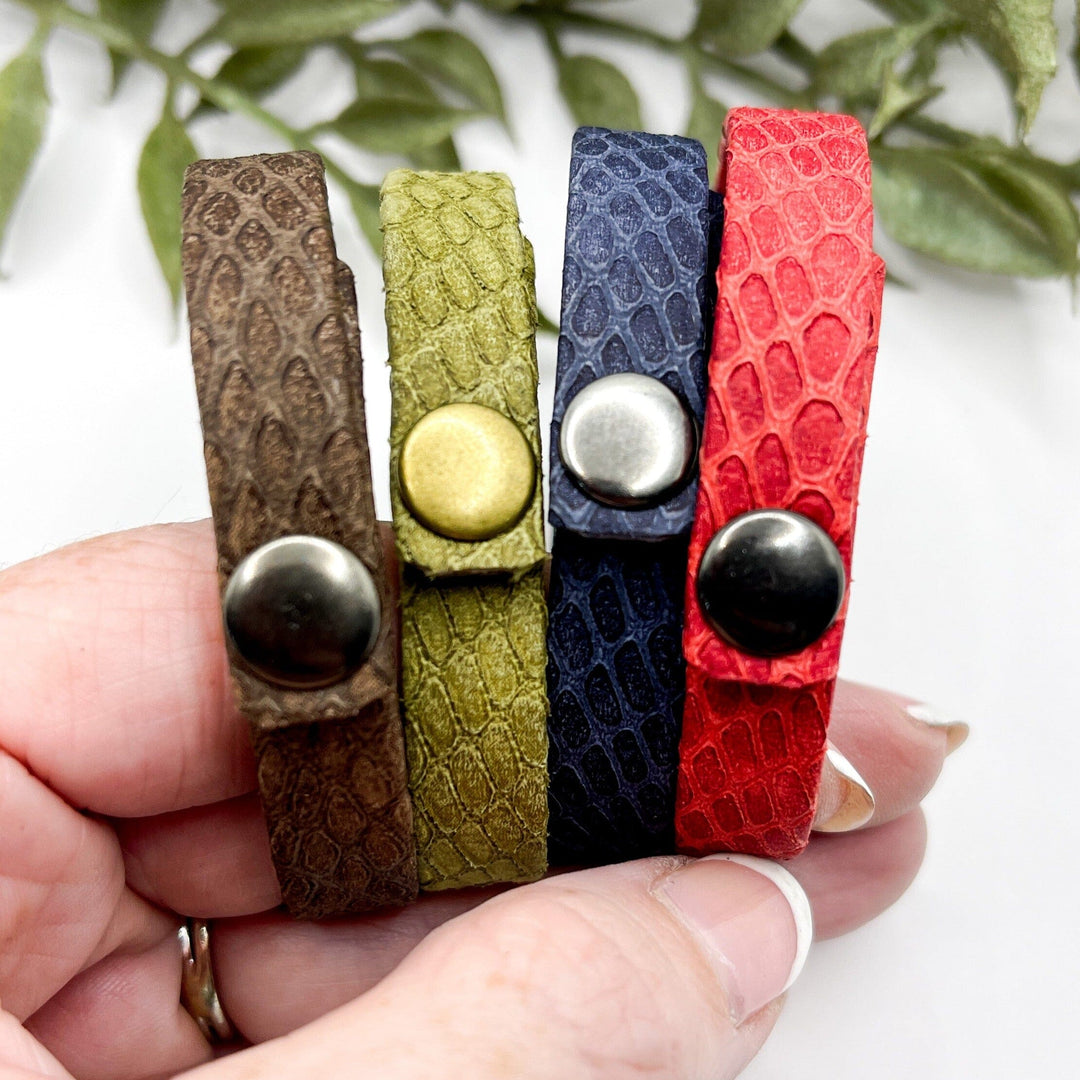 Nordic Leather | 4 Colors | 4 Phrases | Skinny Bracelet | Adjustable Skinny Bracelets Create Hope Cuffs