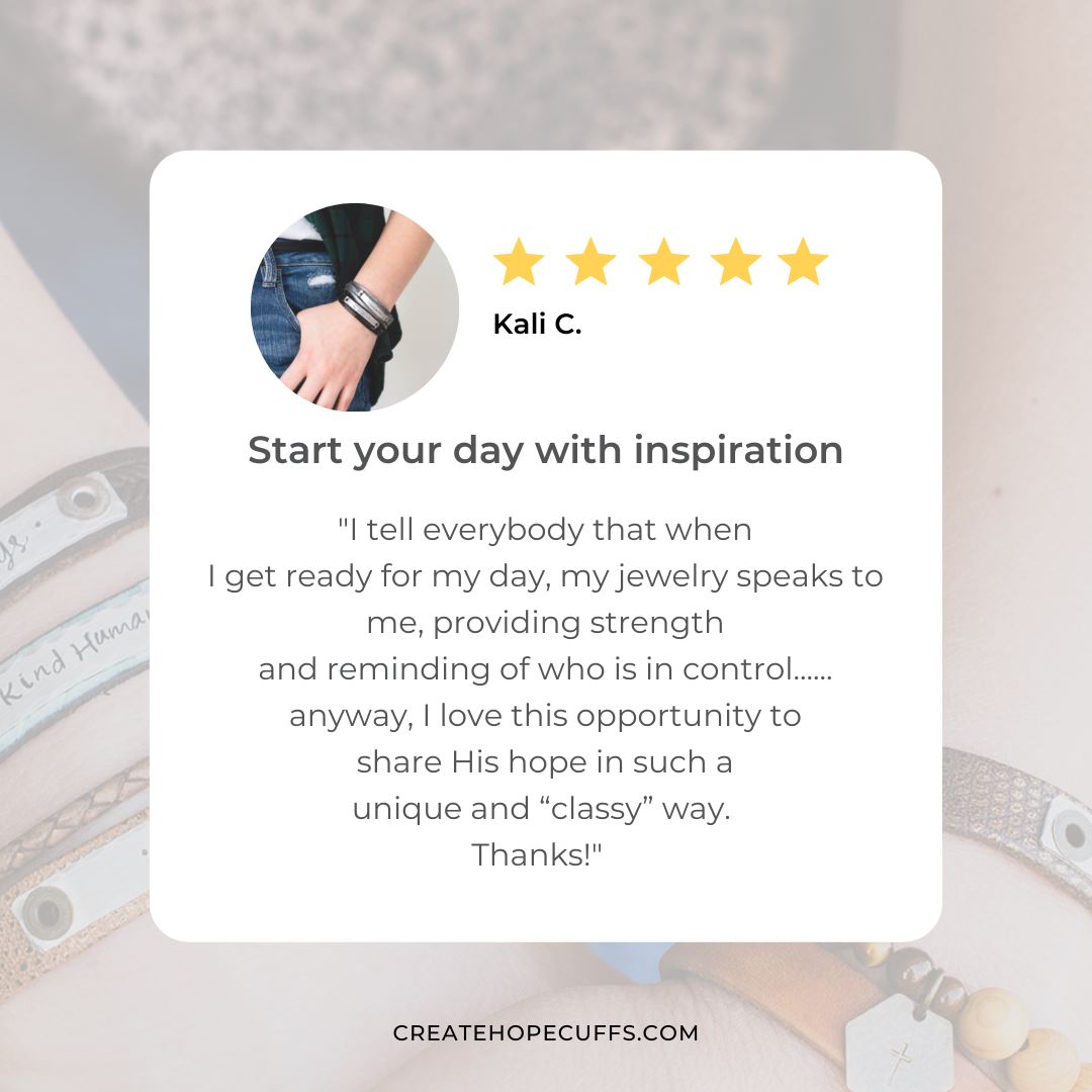 Skinny Empowerment Leather Bracelet adjustable for Women or Girls