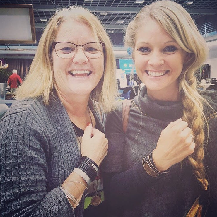 SPORTS MOM or GRANDMA Leather Wrap Bracelet, adjustable Leather Wrap Create Hope Cuffs