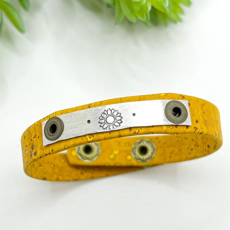STRONG | Avocado Cork | Brass Bar | Skinny Bracelet | Adjustable Skinny Bracelets Create Hope Cuffs