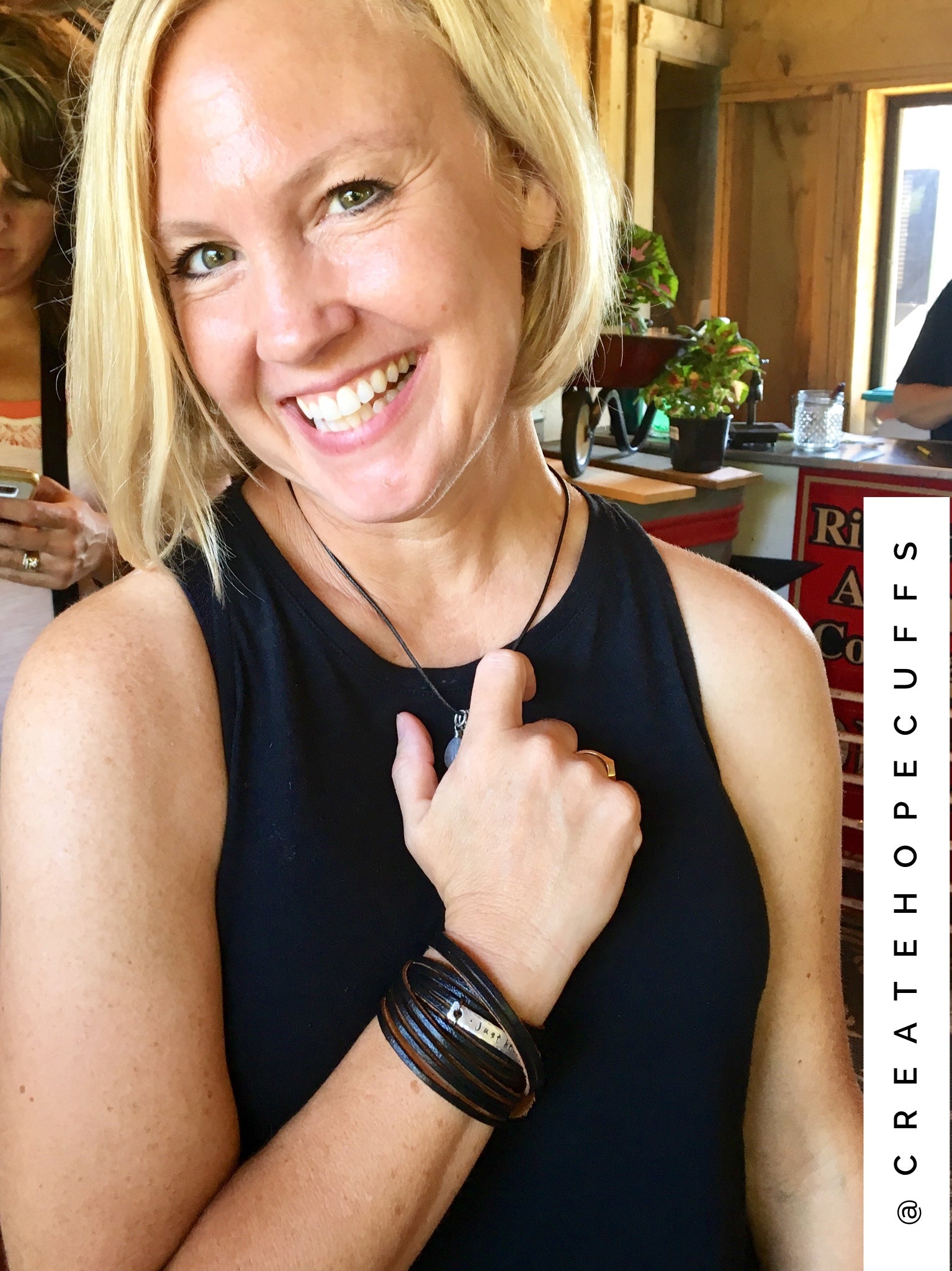 Wonder Woman Leather & Bronze Wrap Bracelet, adjustable Leather Wrap Create Hope Cuffs