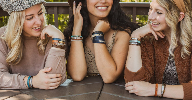 2024 WORD OF THE YEAR Skinny Genuine Leather Bracelet | Womens Teens | Adjustable Skinny Bracelets Create Hope Cuffs 