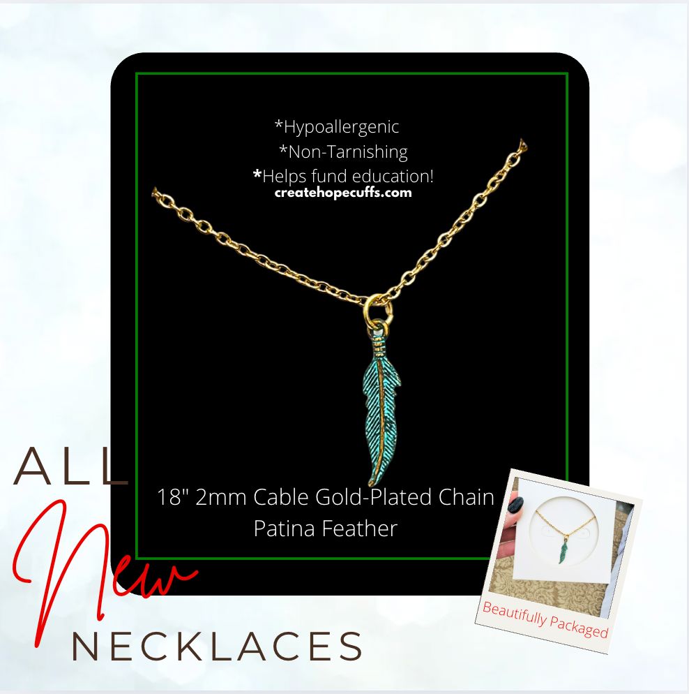 2025 DAY ONE | HOLI-DAILY |New! 2mm Hope Necklace | 18K Gold Plated | Choose Pendant | 18" Women Necklace (Copy) Create Hope Cuffs 