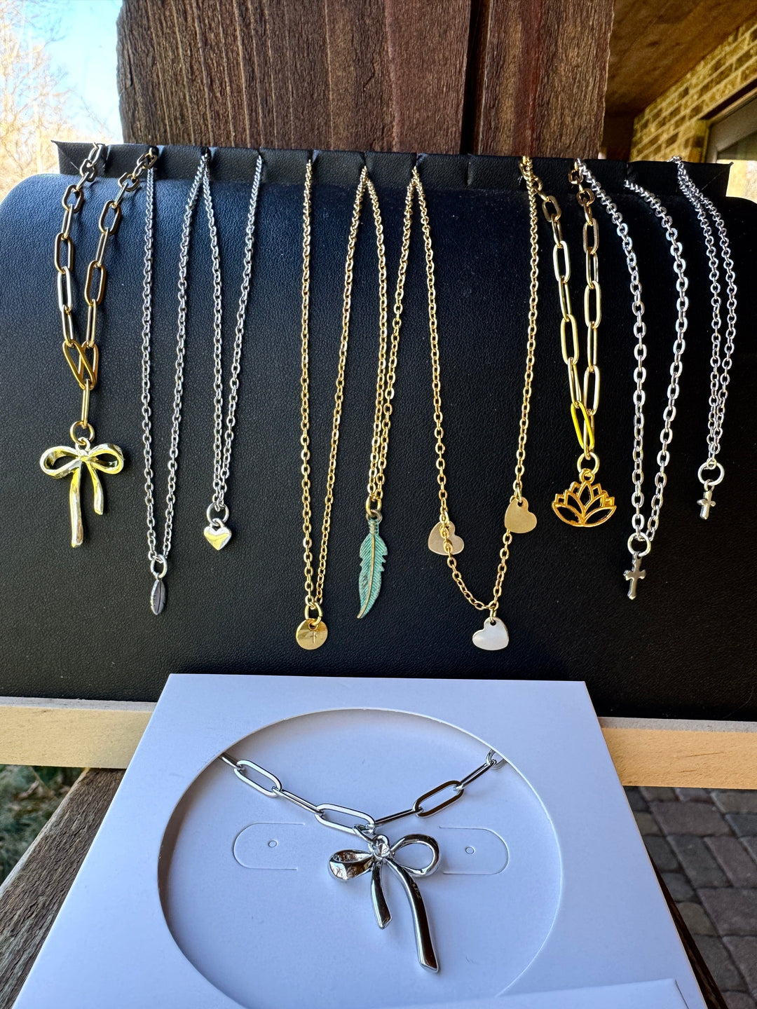 2025 DAY ONE | HOLI-DAILY | New! 4mm Hope GOLD or SILVER Paper Clip Chain Necklace | Choose Pendant | 18" Women Necklace Create Hope Cuffs 