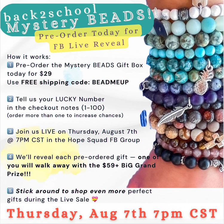 2025 Mystery BEADs Gift Box - Pre-Order NOW, FB Live Reveal Aug 7th, 7pm CST | Womens Jewelry Leather Wrap Create Hope Cuffs 