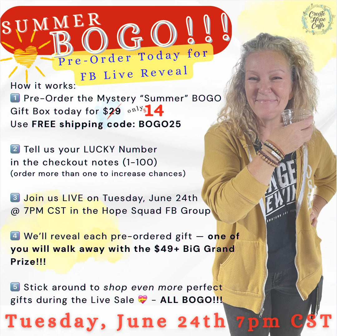 2025 Mystery BOGO Gift Box - Pre-Order NOW, FB Live Reveal June 24th 7pm CST | Womens Jewelry Leather Wrap Create Hope Cuffs 