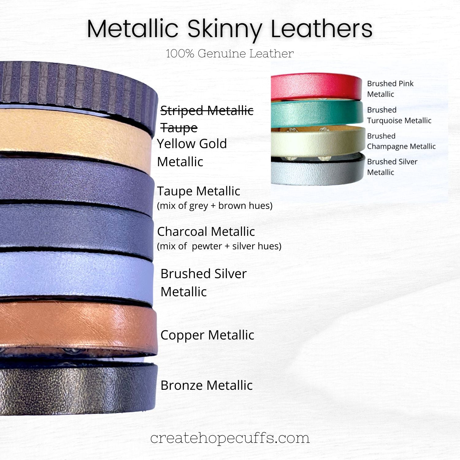 2026 WORD OF THE YEAR Skinny Genuine Leather Bracelet | Womens Teens | Adjustable Skinny Bracelets Create Hope Cuffs 