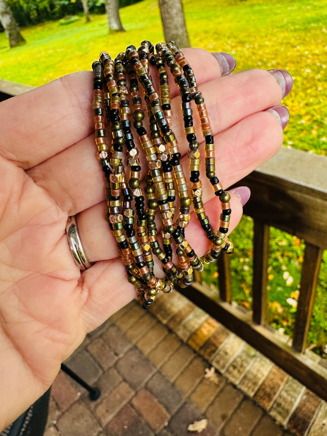 Autumn Celebration | 4 COLORS | Glass Seed Bead Bracelets | 2mm Beads | Women