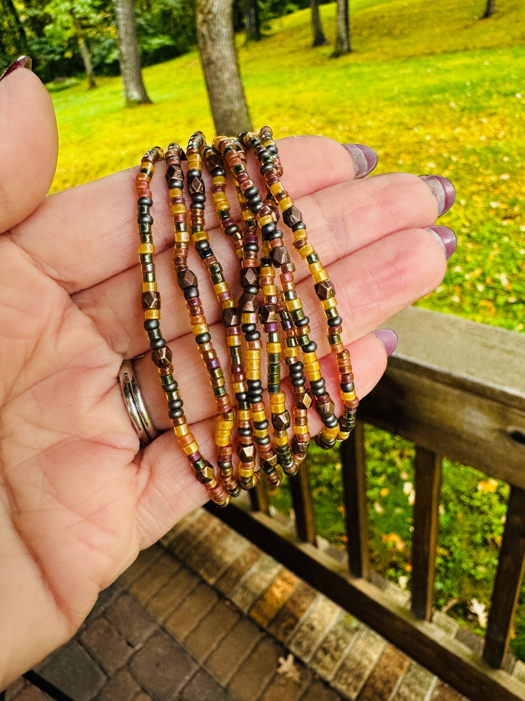 Autumn Celebration | 4 COLORS | Glass Seed Bead Bracelets | 2mm Beads | Women