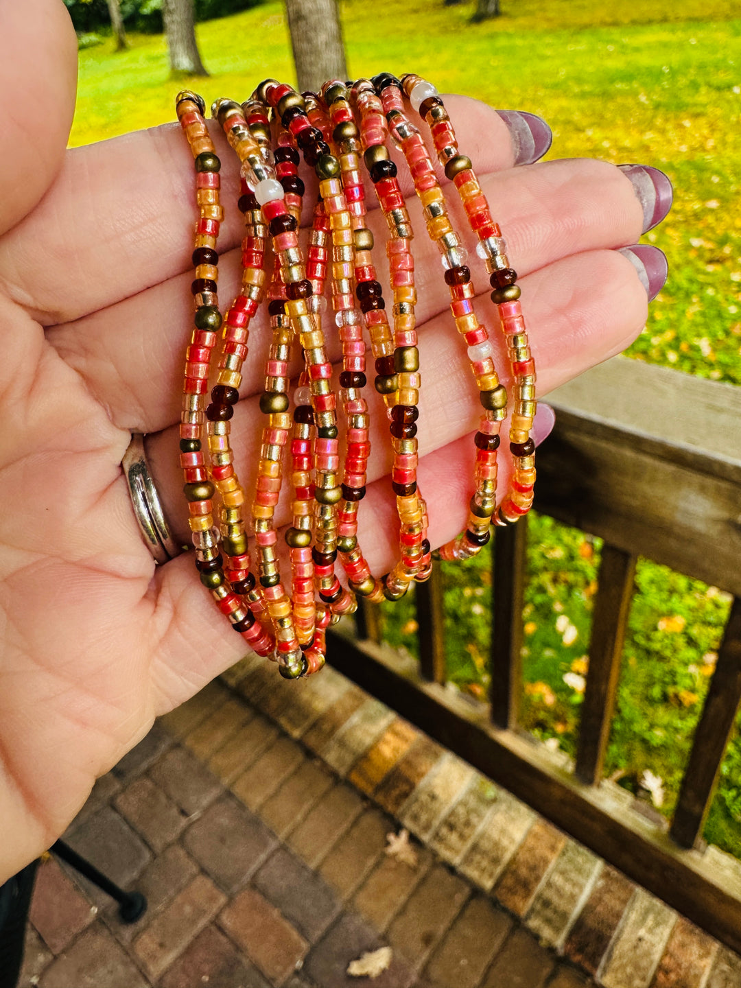 Autumn Celebration | 4 COLORS | Glass Seed Bead Bracelets | 2mm Beads | Women