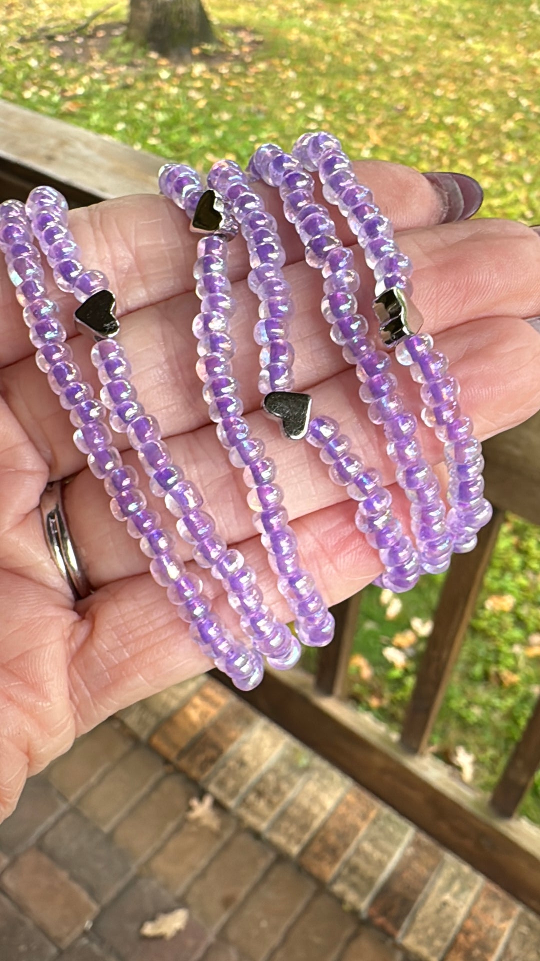 Translucent Lavender | Seed Bead Bracelets | 4mm Beads | Women
