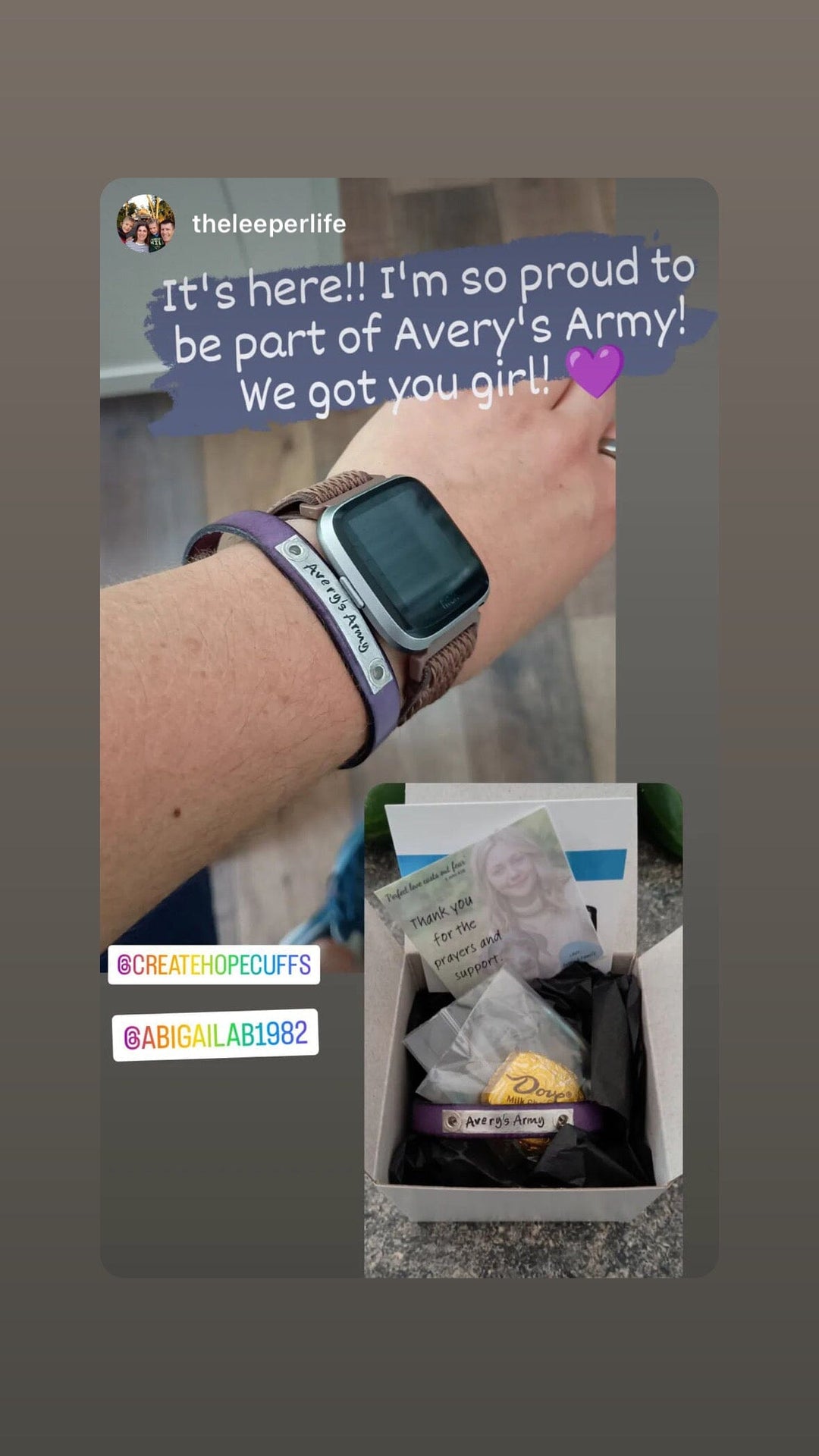 AVERY'S ARMY Fundraiser | Purple Leather Skinny Bracelet | Adjustable Skinny Bracelets Create Hope Cuffs 