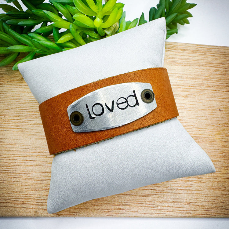 Camel Tan | 3 OPTIONS | Wide Leather OOAK | One of A Kind | Upcycled Cuff | Adjustable | Women Leather Cuff Create Hope Cuffs 