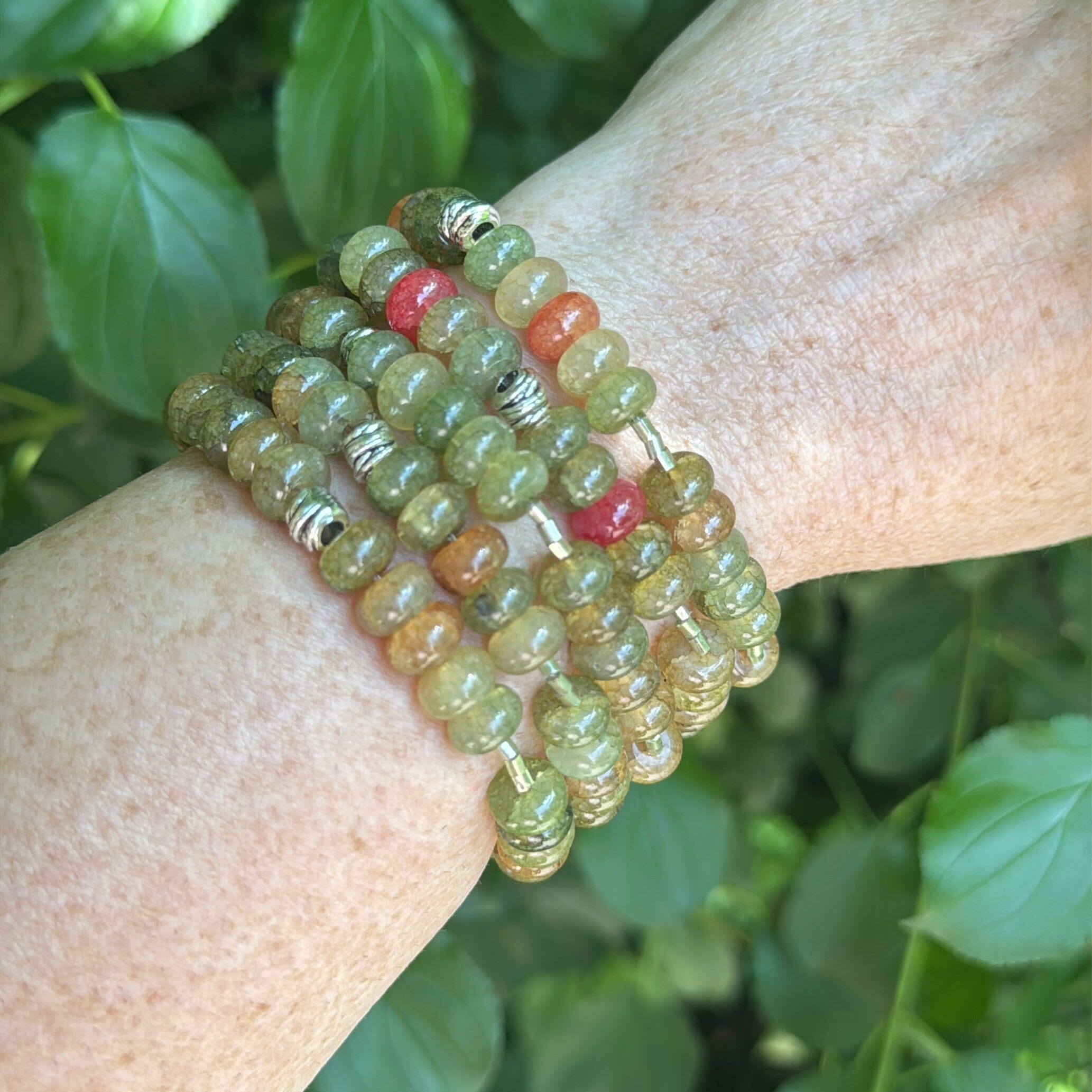 Cascade Green Rondelle Stones | Gemstone Bead Bracelets | 6mm Stone | Women Bracelets Create Hope Cuffs 