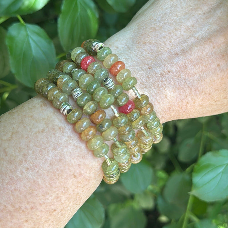 Cascade Green Rondelle Stones | Gemstone Bead Bracelets | 6mm Stone | Women Bracelets Create Hope Cuffs 