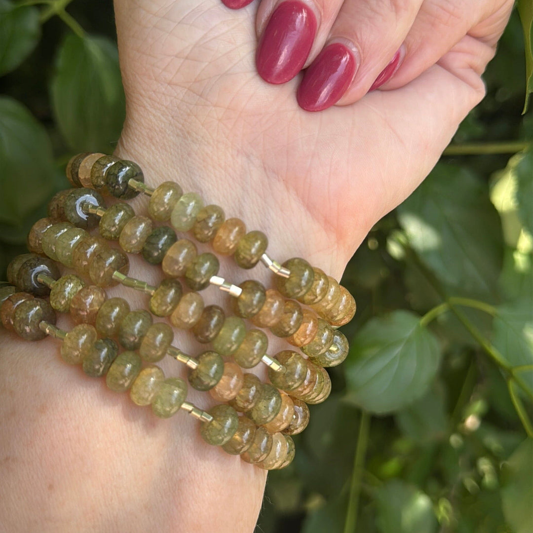 Cascade Green Rondelle Stones | Gemstone Bead Bracelets | 6mm Stone | Women Bracelets Create Hope Cuffs 