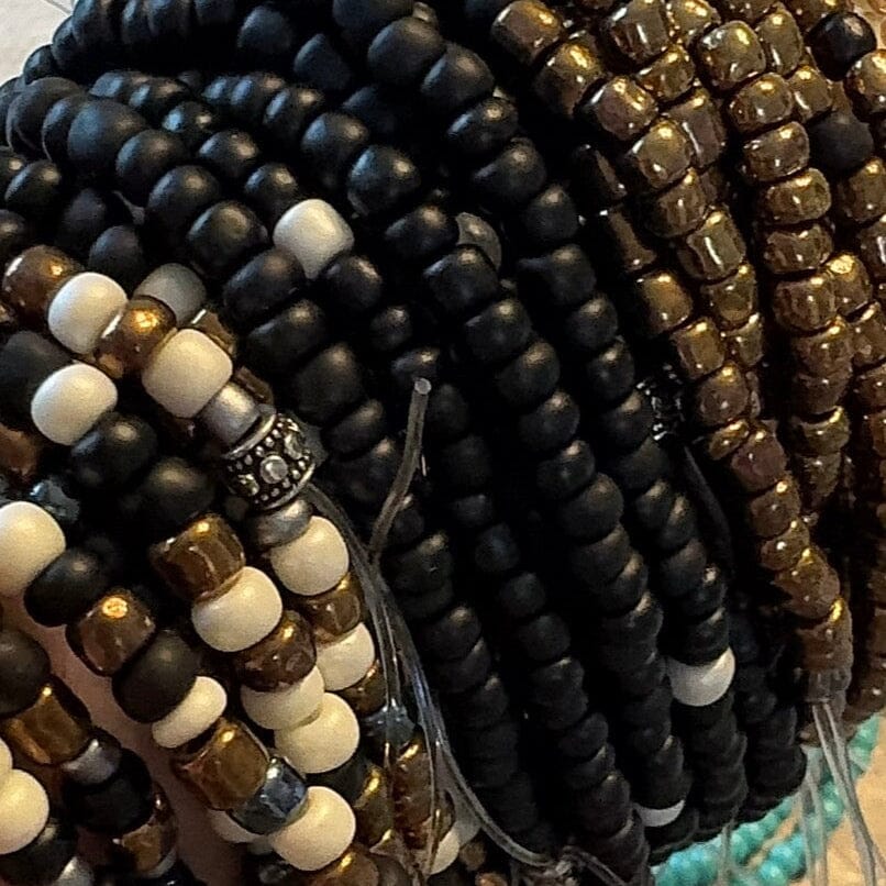 Cozy Campfire Nights | Tiny Seed Bead Bracelets | 4mm Beads | Women Bracelets Create Hope Cuffs 