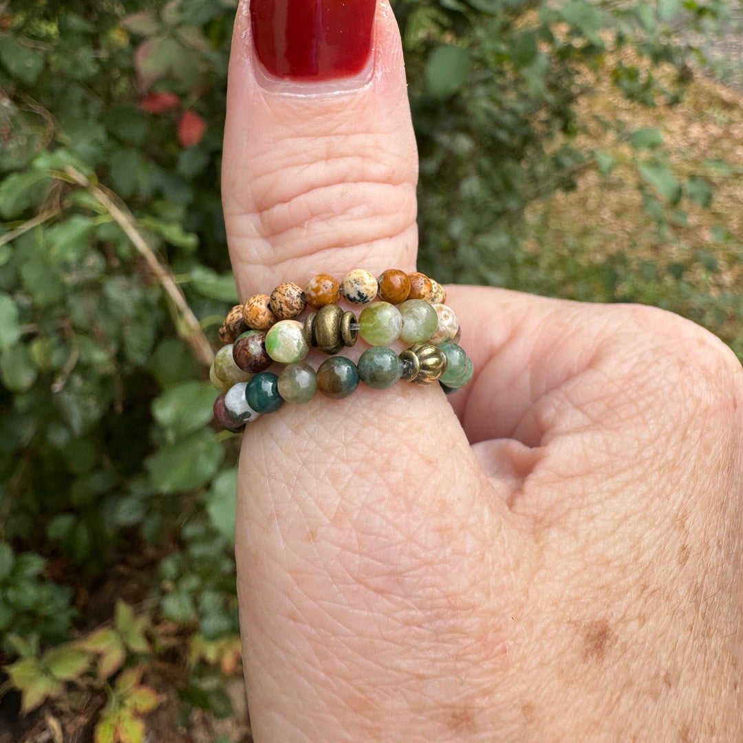 Gem RiNGs | 12 Beaded Options | Gemstone Finger and Toe Rings | 3mm Stone | Women Bracelets Create Hope Cuffs 