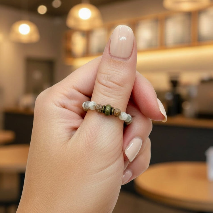 Gem RiNGs | 12 Beaded Options | Gemstone Finger and Toe Rings | 3mm Stone | Women Bracelets Create Hope Cuffs 