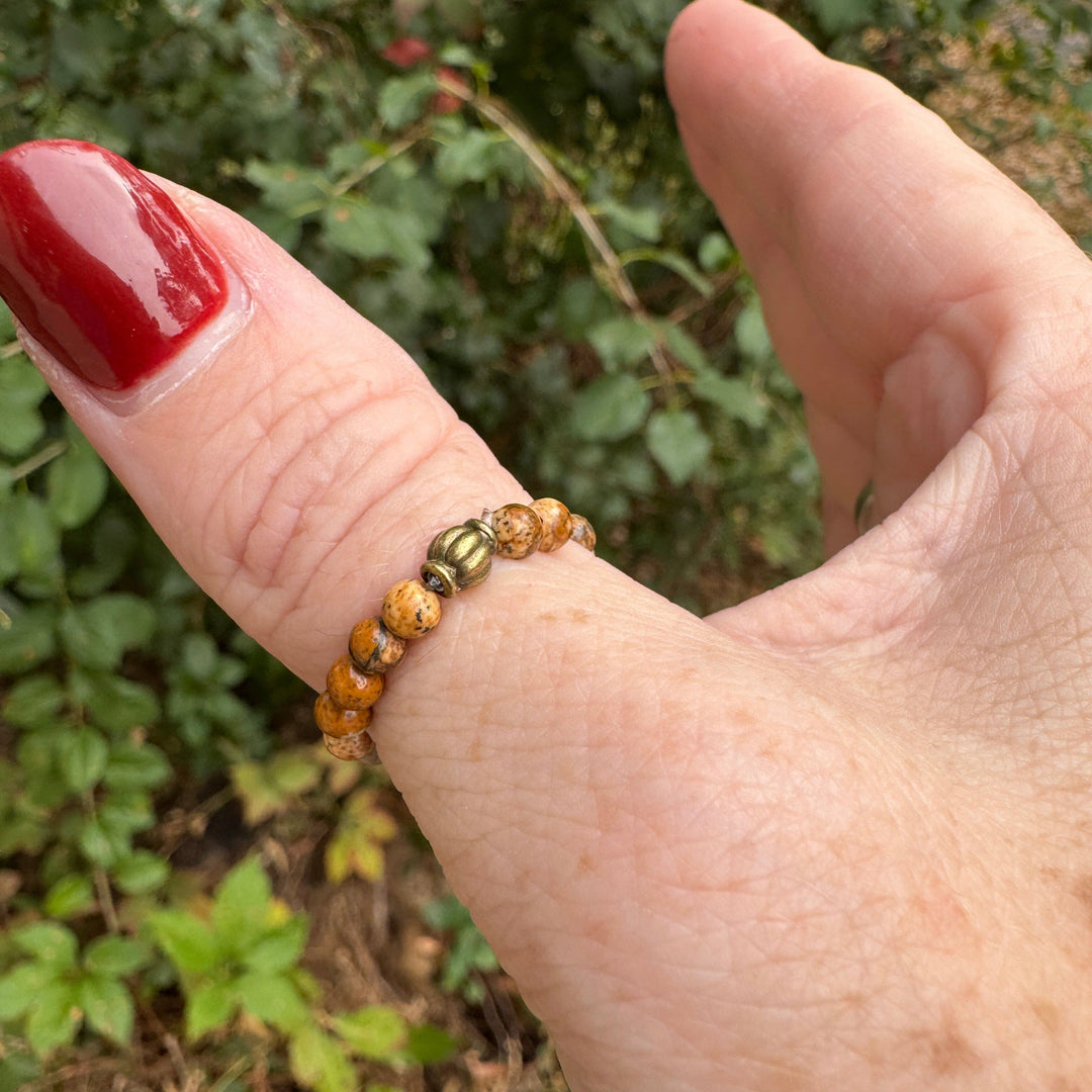 Gem RiNGs | 12 Beaded Options | Gemstone Finger and Toe Rings | 3mm Stone | Women Bracelets Create Hope Cuffs 