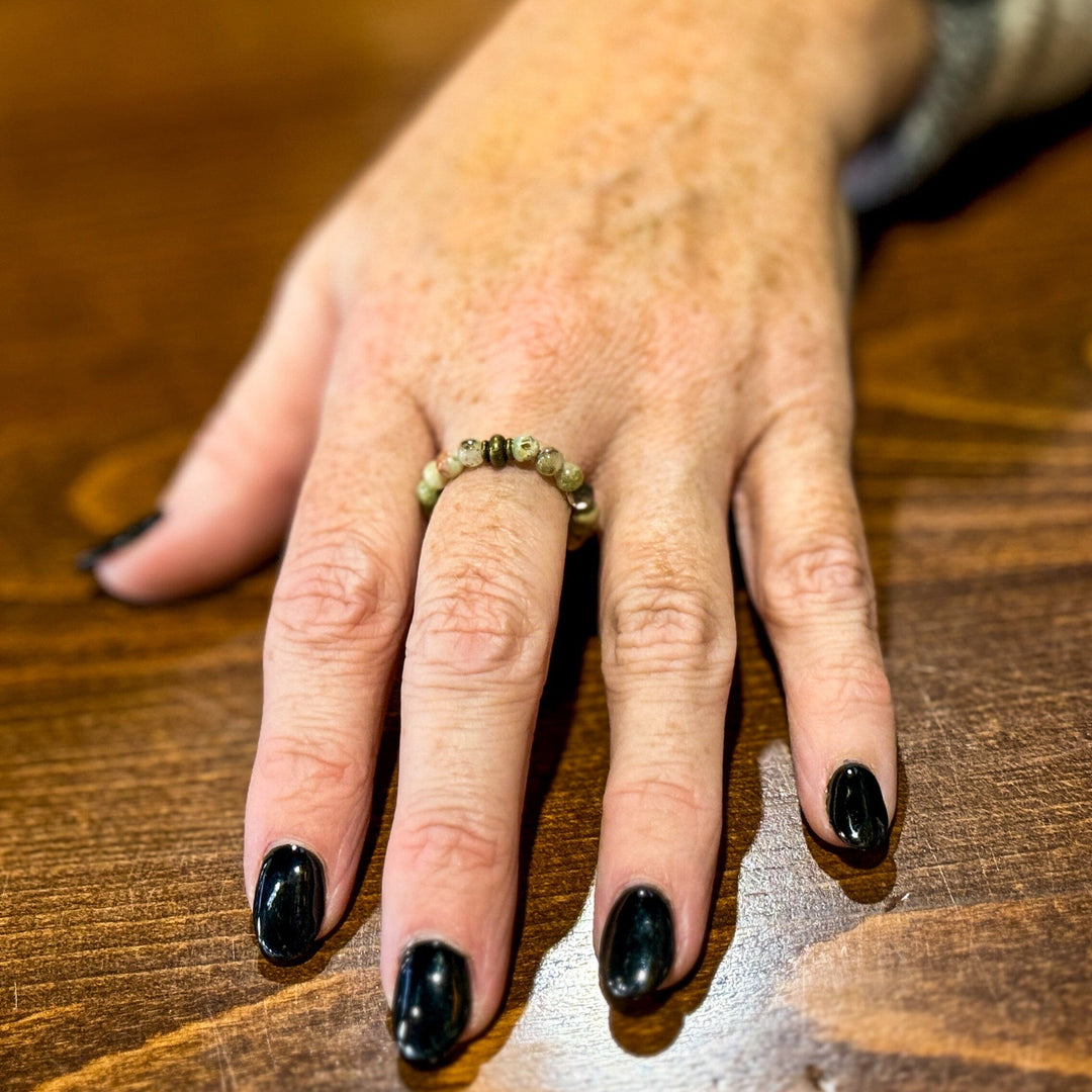 Gem RiNGs | 12 Beaded Options | Gemstone Finger and Toe Rings | 3mm Stone | Women Bracelets Create Hope Cuffs 