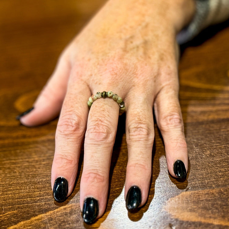 Gem RiNGs | 12 Beaded Options | Gemstone Finger and Toe Rings | 3mm Stone | Women Bracelets Create Hope Cuffs 