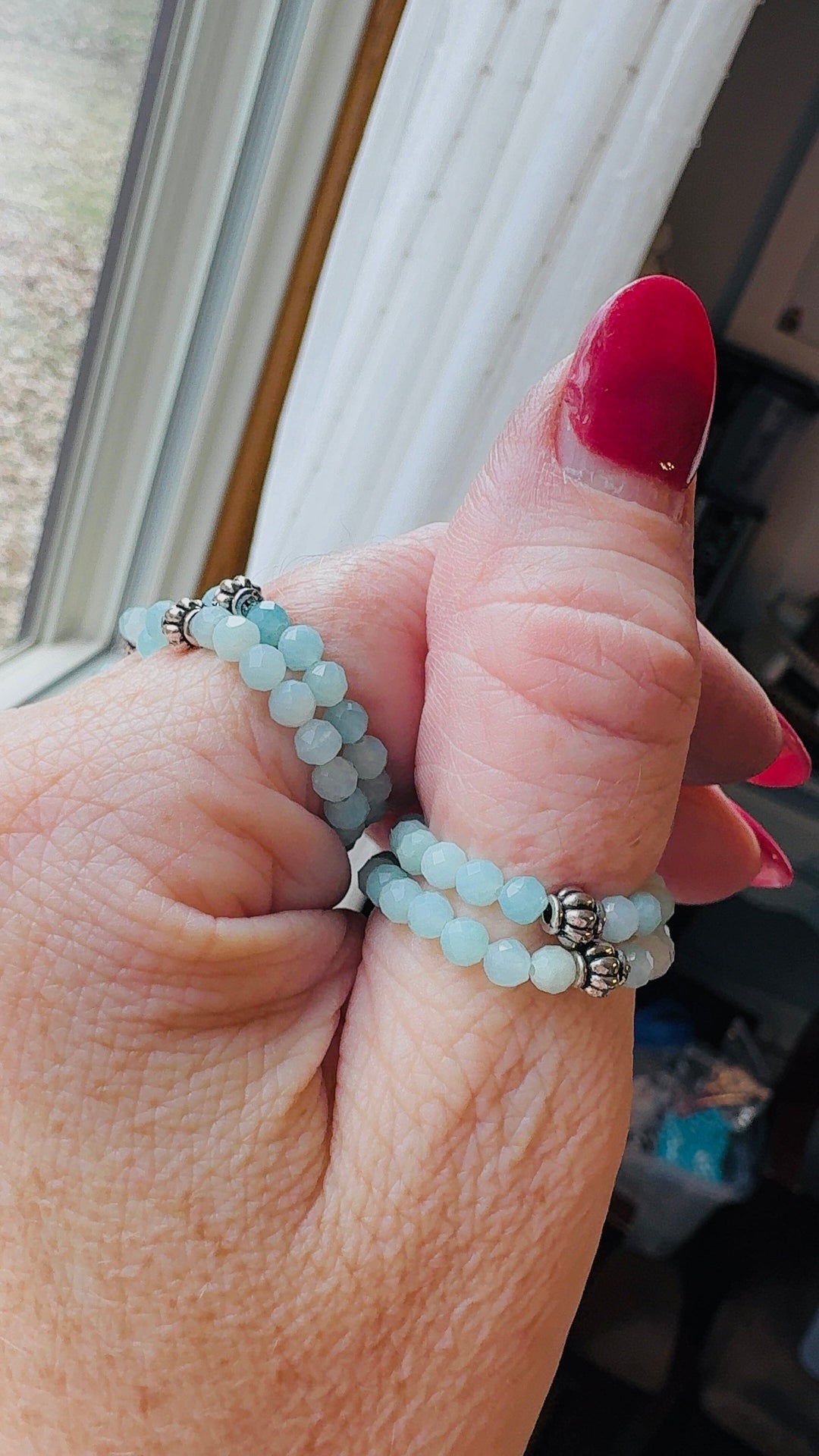 Gem RiNGs | 12 Beaded Options | Gemstone Finger and Toe Rings | 3mm Stone | Women Bracelets Create Hope Cuffs 