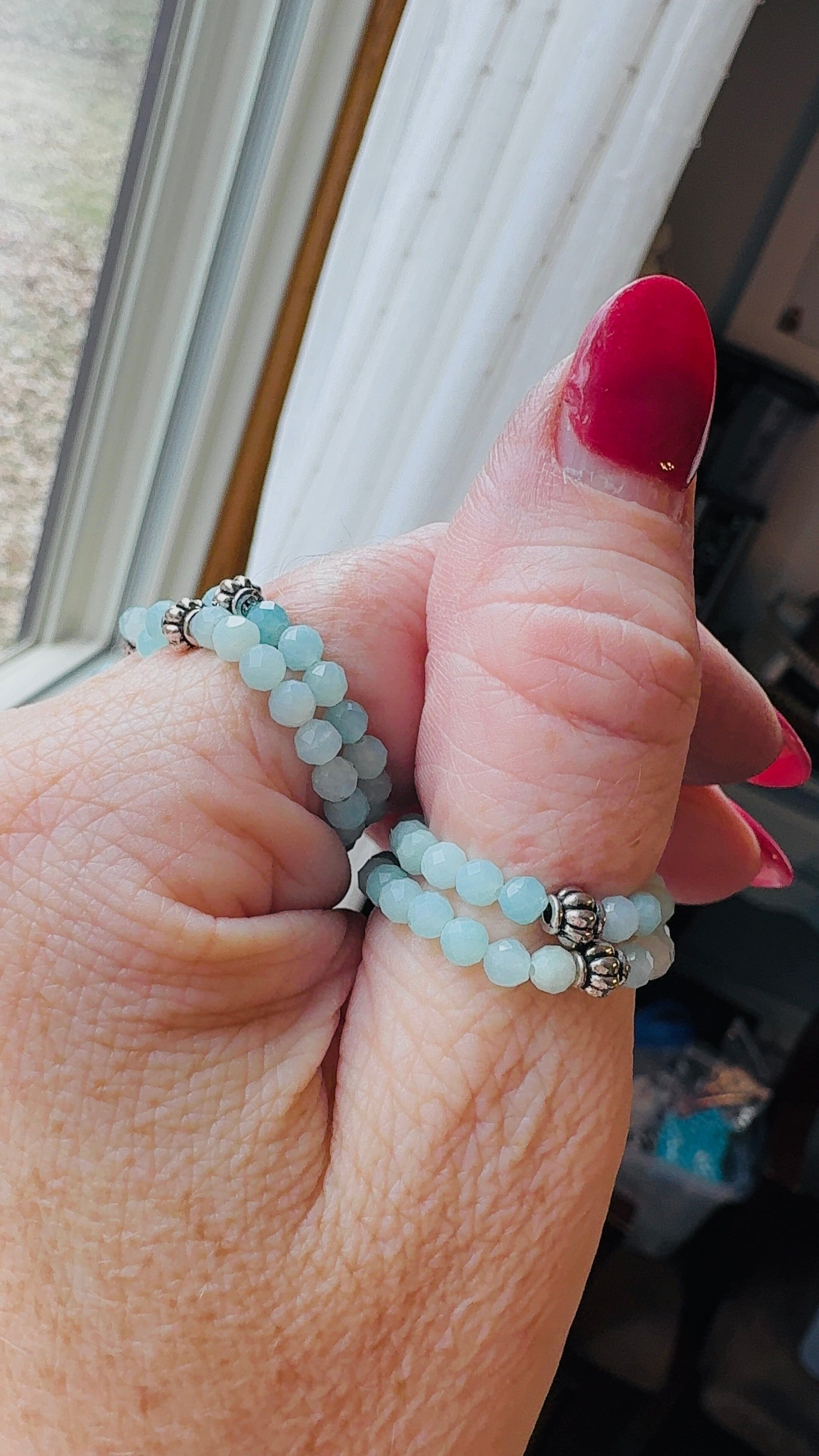 Gem RiNGs | 12 Beaded Options | Gemstone Finger and Toe Rings | 3mm Stone | Women Bracelets Create Hope Cuffs 