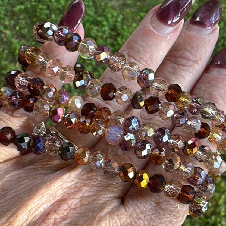 Golden Hour Butterfly Glass Beads | Gemstone Bead Bracelets | 6mm Glass | Women Bracelets Create Hope Cuffs 