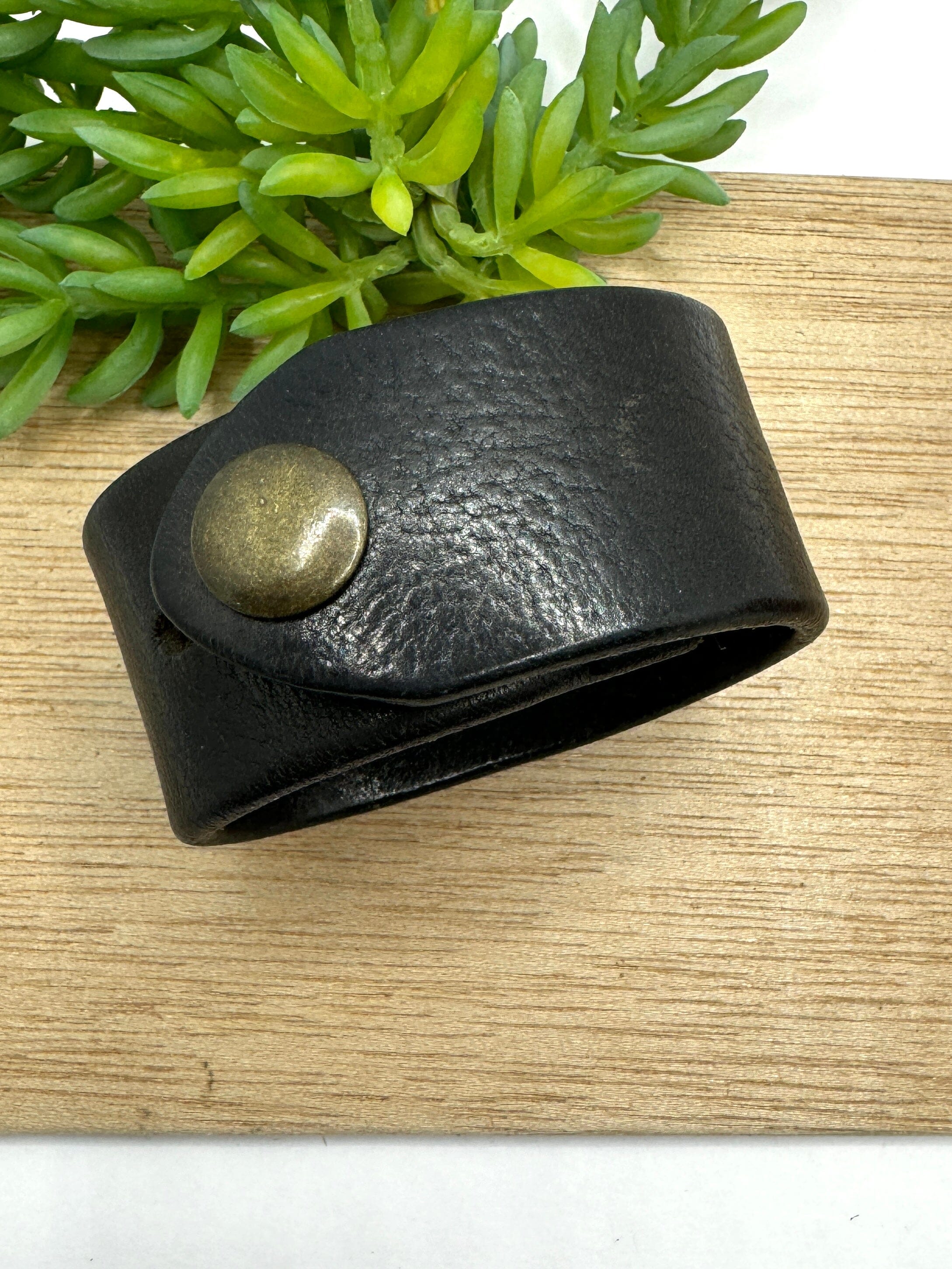 GRACE ABOUNDS | Black and Bronze Wide Leather OOAK | One of A Kind | Upcycled Cuff | Adjustable | Women Leather Cuff Create Hope Cuffs 