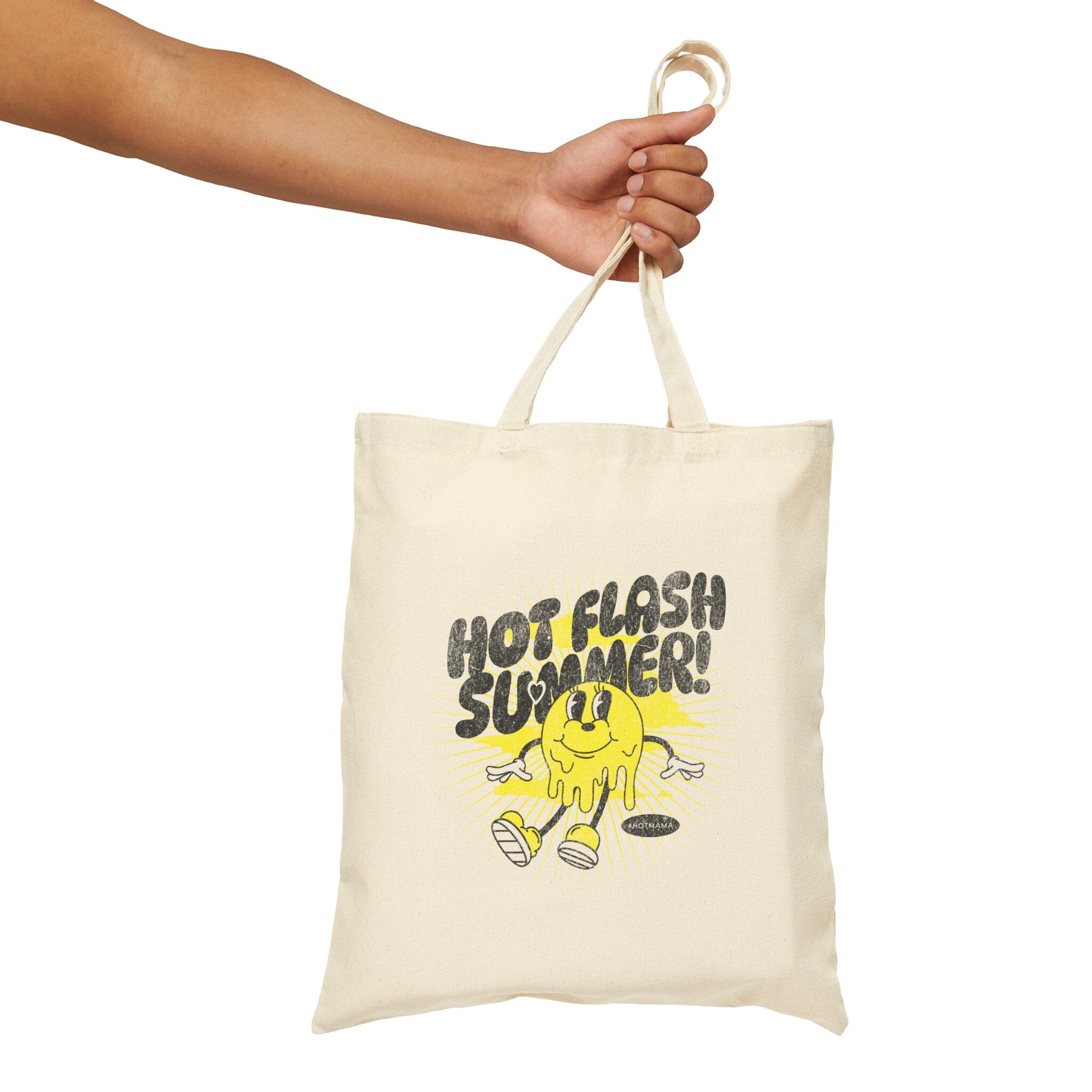 Hot Flash Summer | Cotton Canvas Tote Bag | Large | Hope Swag Bags Printify Natural 15" x 16" 