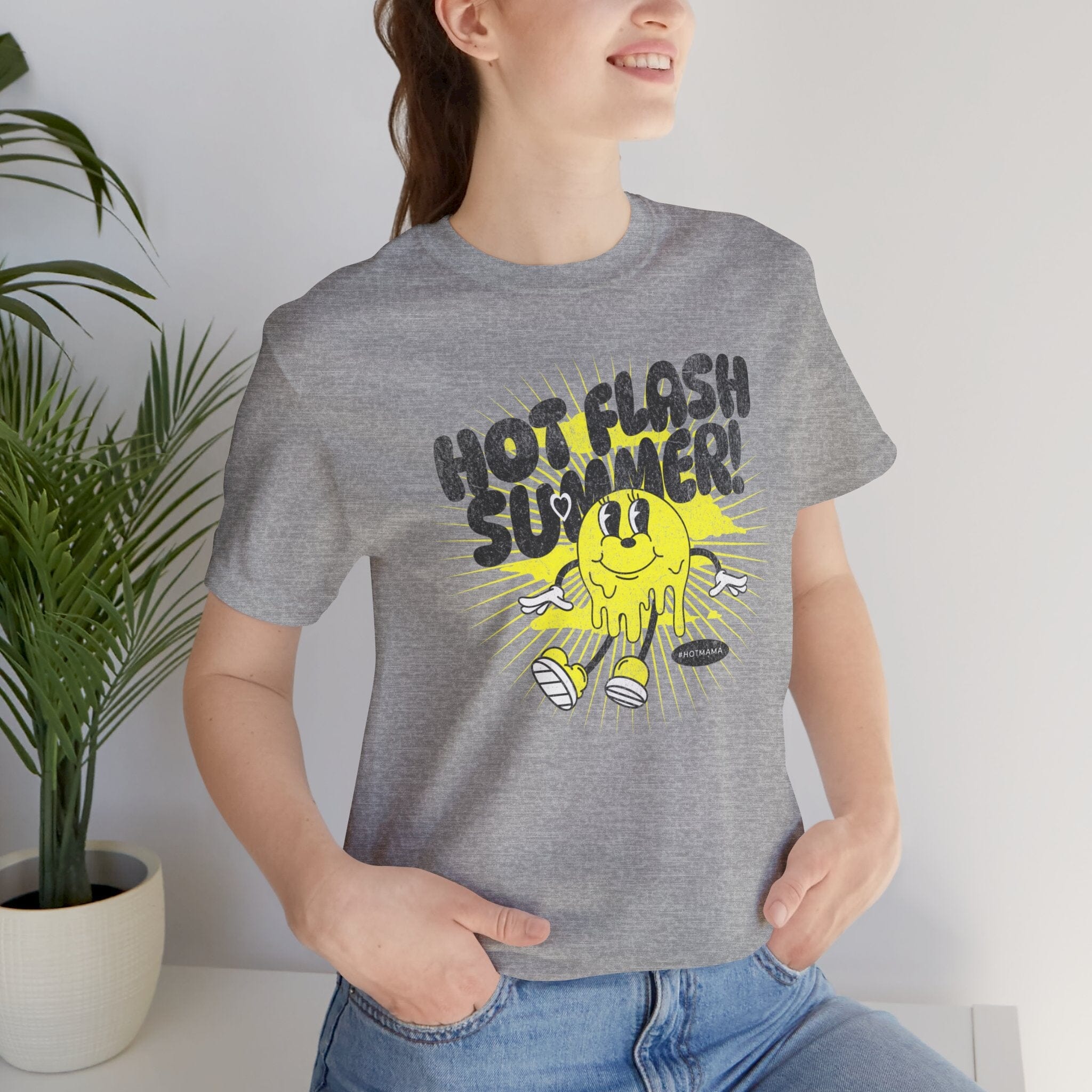 Hot Flash Summer | Womens Short Sleeve Bella Tee | 4 colors | S-4XL | Hope Swag T-Shirt Printify Athletic Heather S 