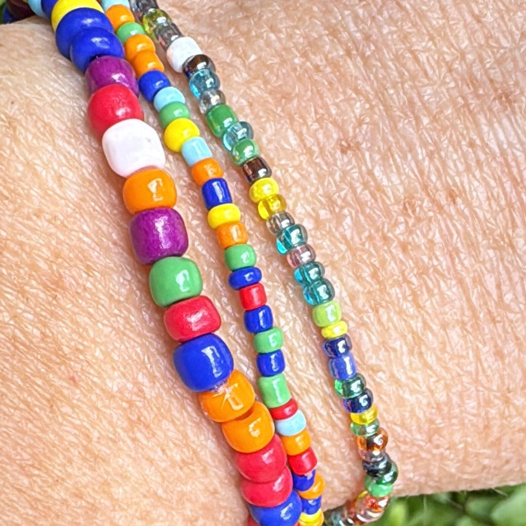 Living in Color 🌈 Collection | Tiny Seed Bead Bracelets | Glass Beads | Unisex Bracelets Create Hope Cuffs 