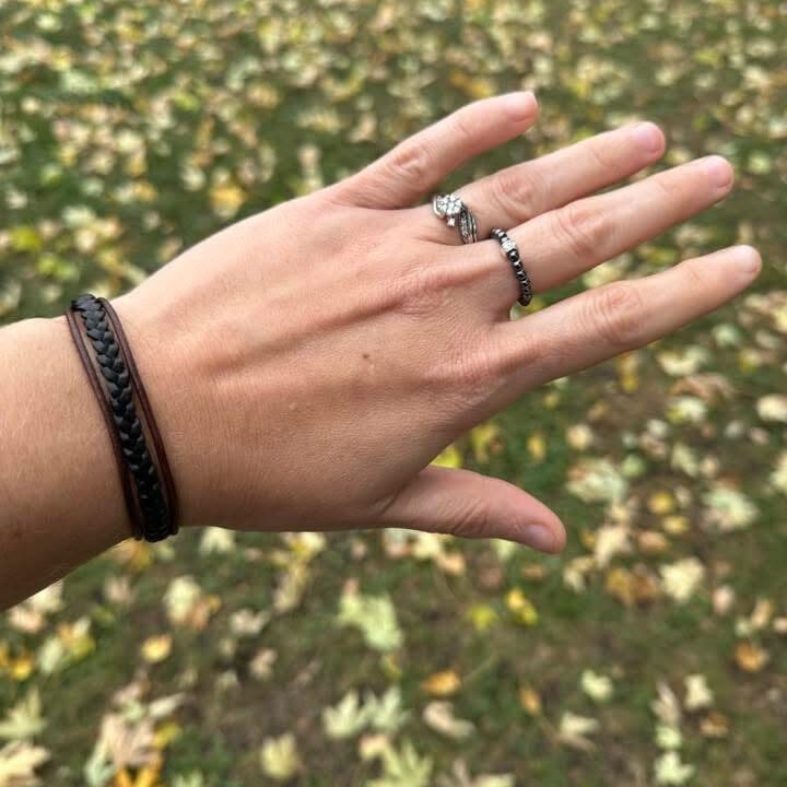 Magnetic Wrap | 3-Strand Bracelet | 4 Color Options | Genuine Leather | Women Create Hope Cuffs 