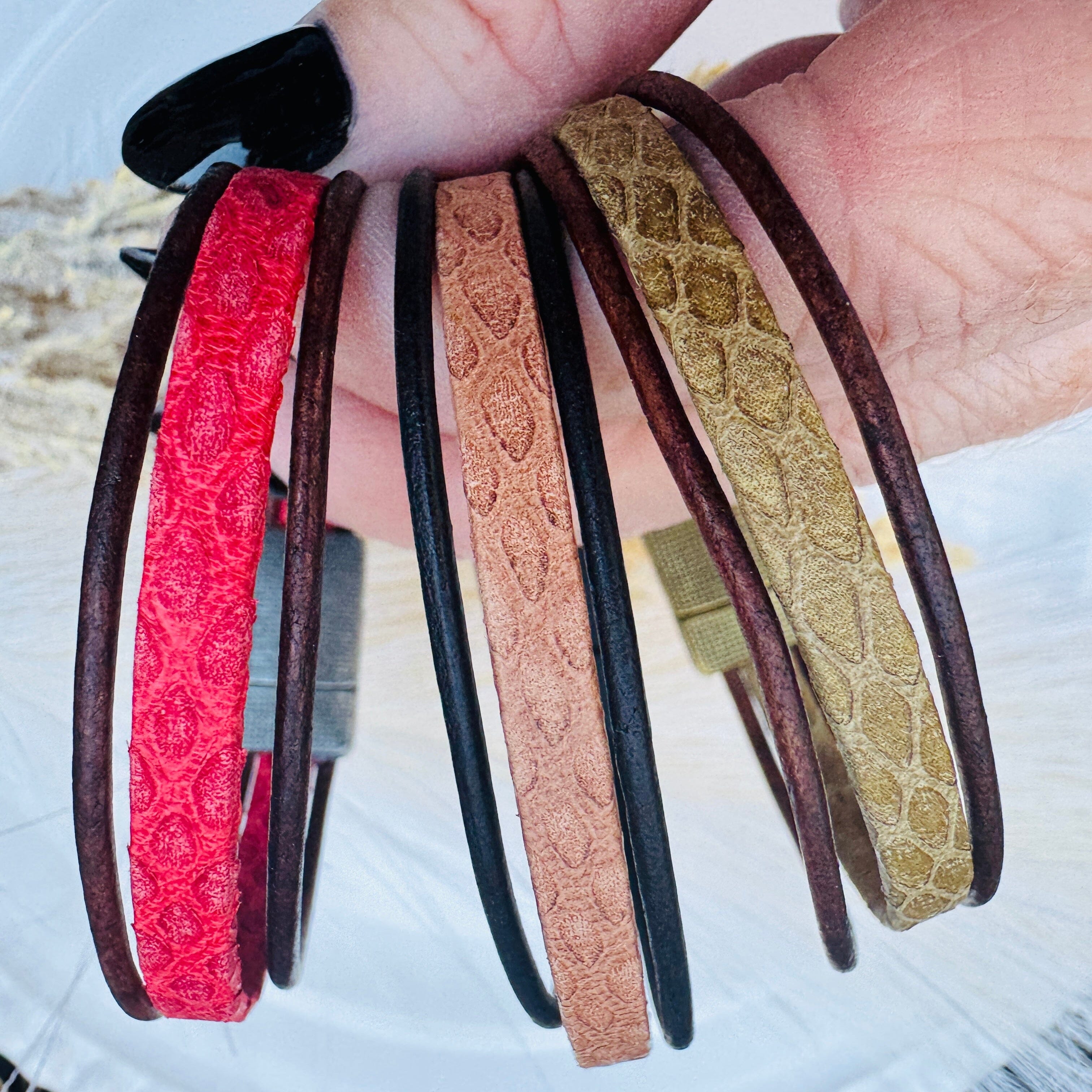 Magnetic Wrap | 3-Strand Bracelet | 4 Color Options | Genuine Leather | Women Create Hope Cuffs 