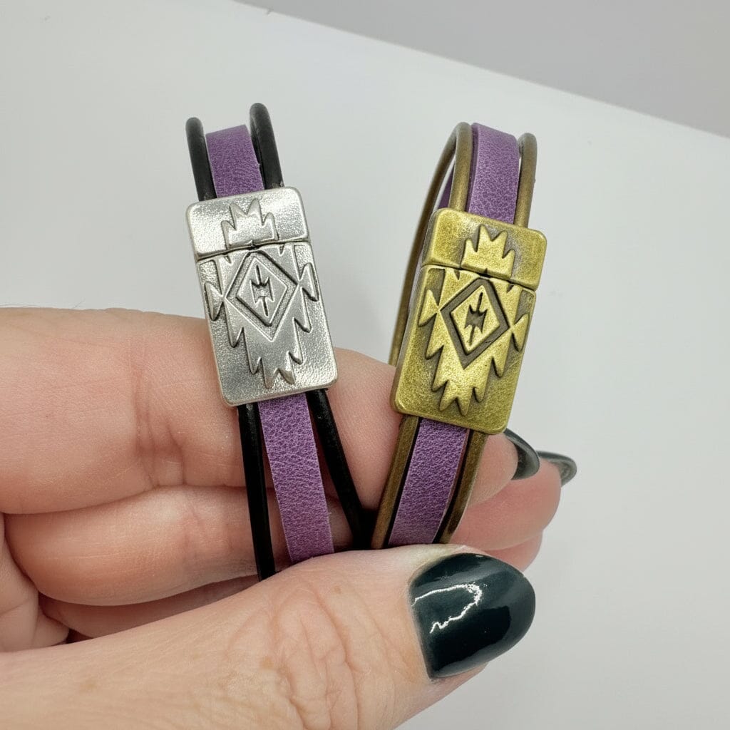 Magnetic Wrap | 3-Strand Bracelet | 6 Color Options | Genuine Leather | Women Create Hope Cuffs 