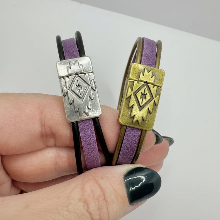 Magnetic Wrap | 3-Strand Bracelet | 6 Color Options | Genuine Leather | Women Create Hope Cuffs 