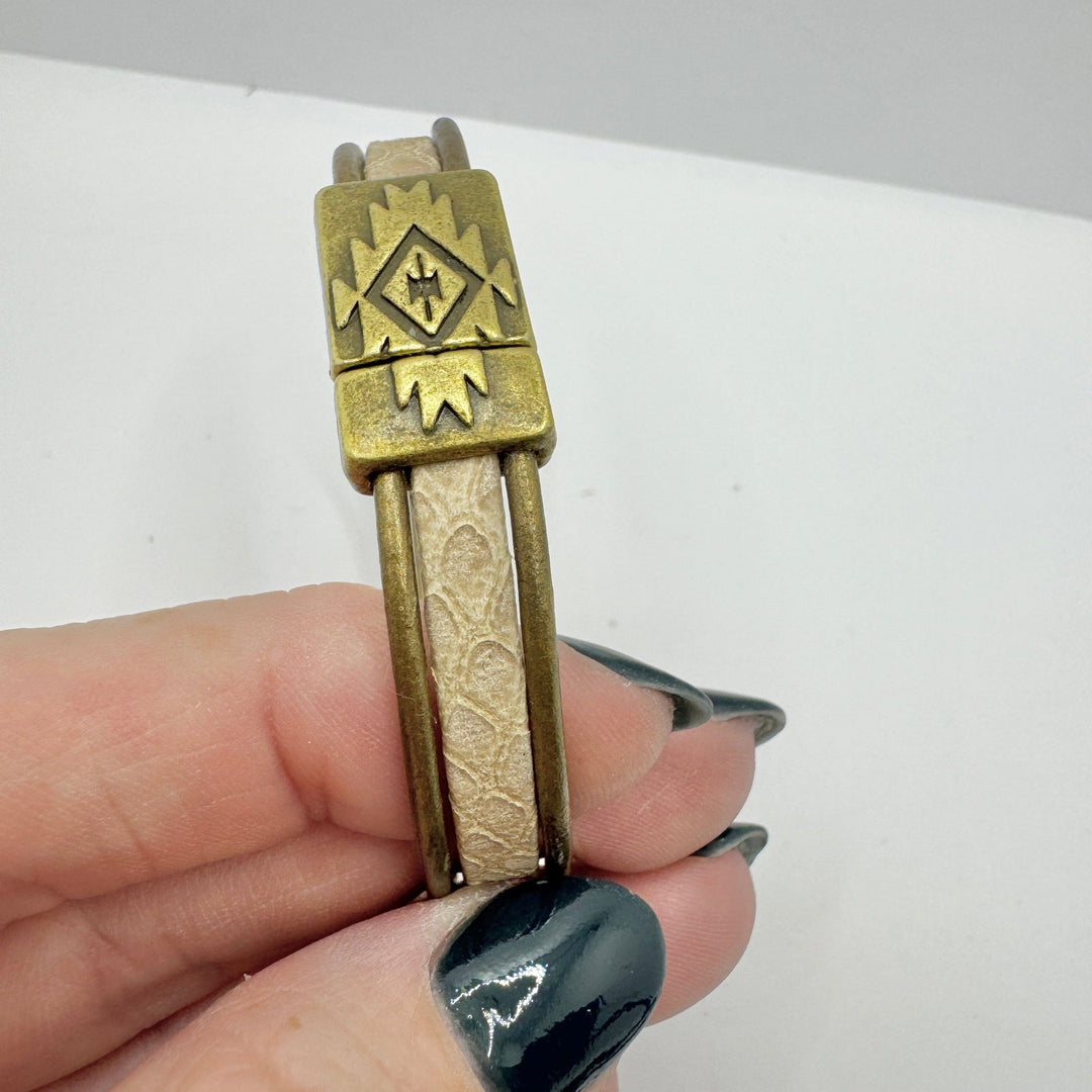 Magnetic Wrap | 3-Strand Bracelet | 6 Color Options | Genuine Leather | Women Create Hope Cuffs 