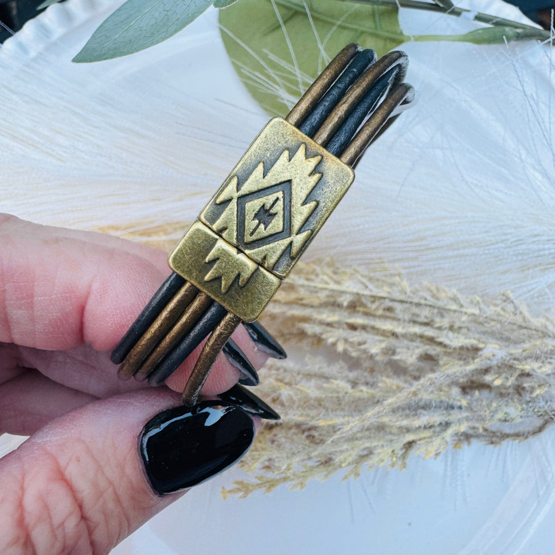 Magnetic Wrap | 5-Strand Bracelet | 6 Color Options | Genuine Leather | Women Create Hope Cuffs 