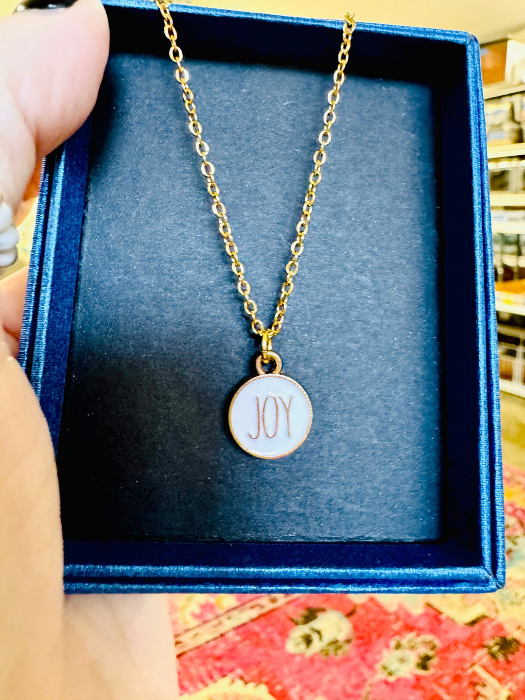 New! 2mm Hope Necklace | 18K Gold ONLY | Choose Pendant | 18" Women Necklace Create Hope Cuffs JOY on white charm 