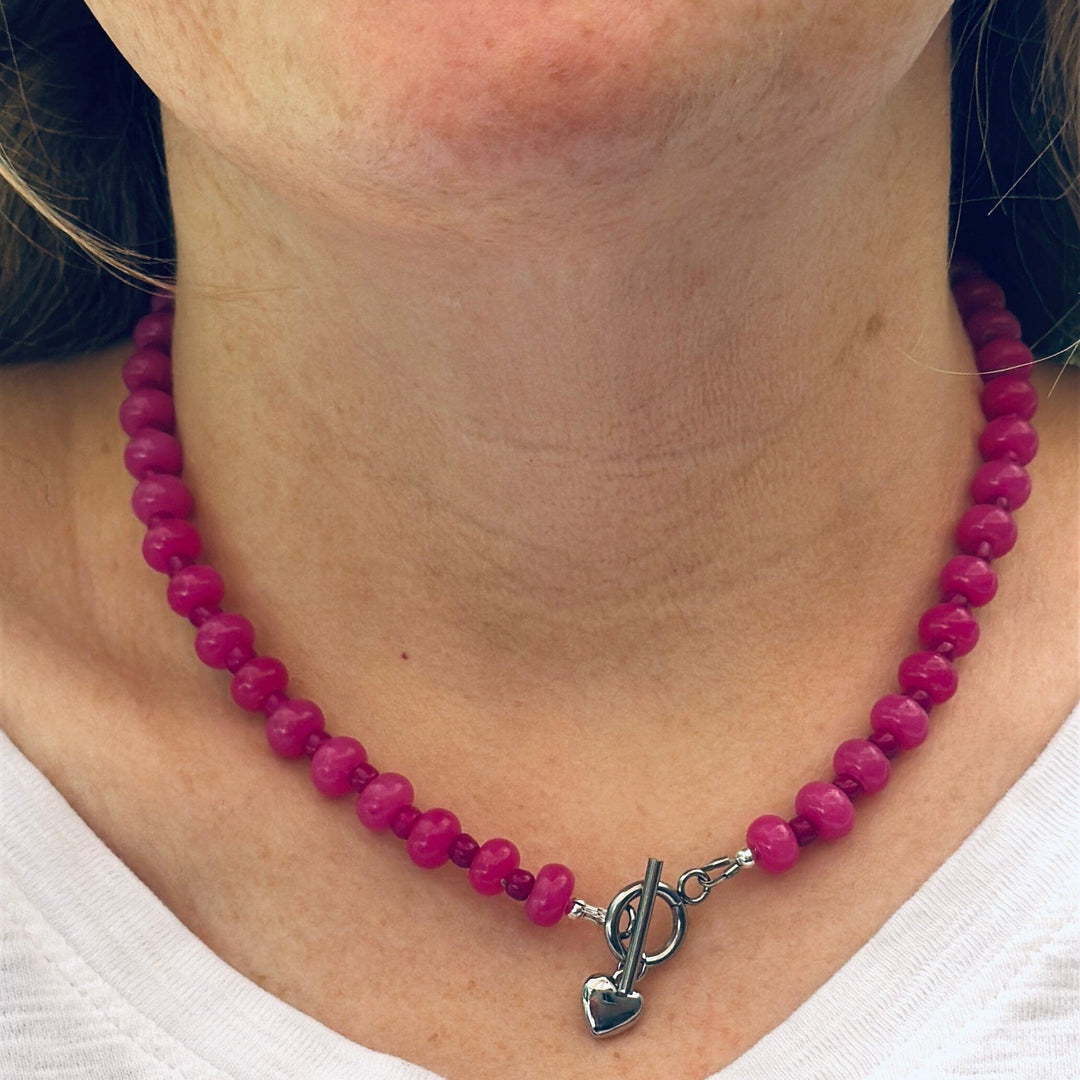 New! 5mm Blue Green Anchor Rondelle Candy Necklace | 16" Women Toggle Clasp Necklace | Stainless Steel Wire Create Hope Cuffs 